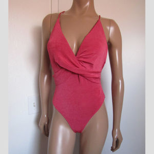 ZARA Bodysuit With Knot Crossover Neckline